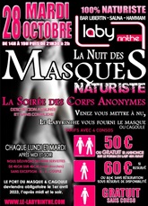 MARDI NATURISTE après midi + soir