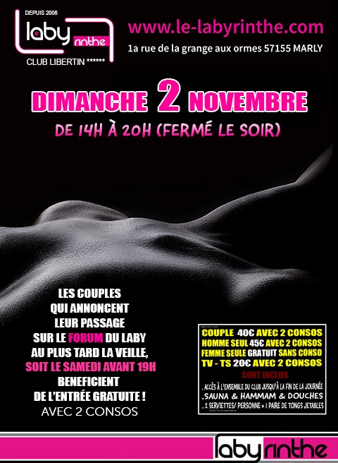 DIMANCHE de 14h à 19h (fermé le soir) flyer