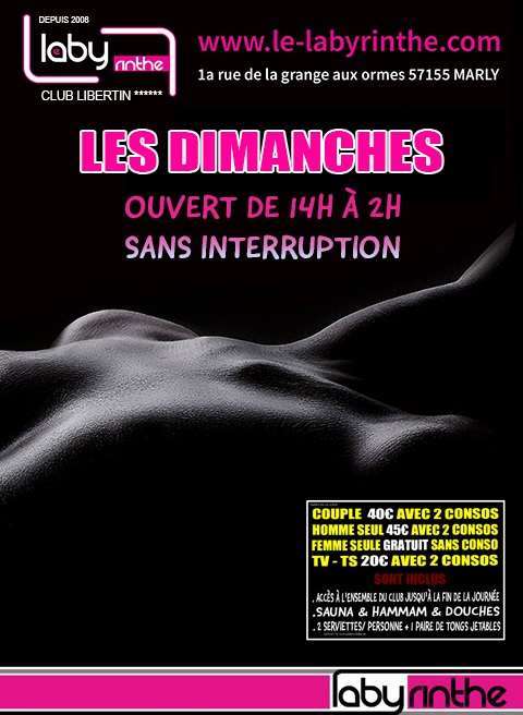DIMANCHE de 14h à 19h (fermé le soir) flyer