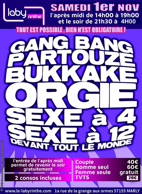 Après midi et soirée GANG BANG flyer