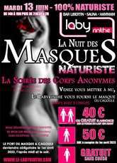 MARDI NATURISTE après midi + soir