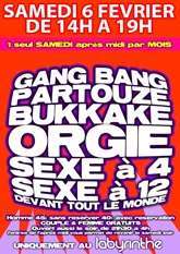 Après midi GANG BANG + SOIREE CANDAULISTE