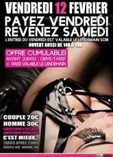 EXCLUSIF ! Venez VENDREDI = 1 PASS OFFERT pour le SAMEDI