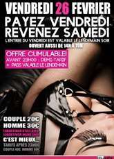 EXCLUSIF ! Venez VENDREDI = 1 PASS OFFERT pour le SAMEDI