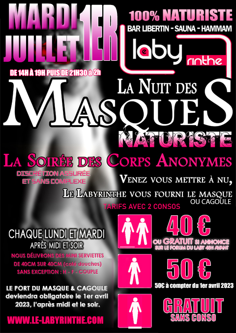 soirée naturiste nudiste composée de couples libertins, femmes seules, et hommes seuls