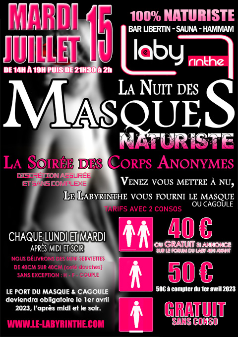 soirée naturiste nudiste composée de couples libertins, femmes seules, et hommes seuls