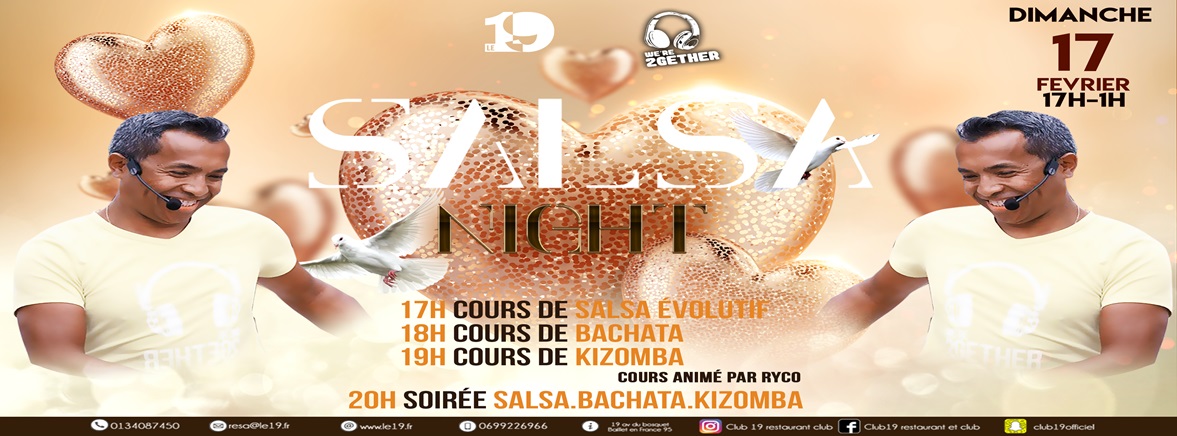 COURS ET SOIREE SALSA BACHATA KIZOMBA flyer