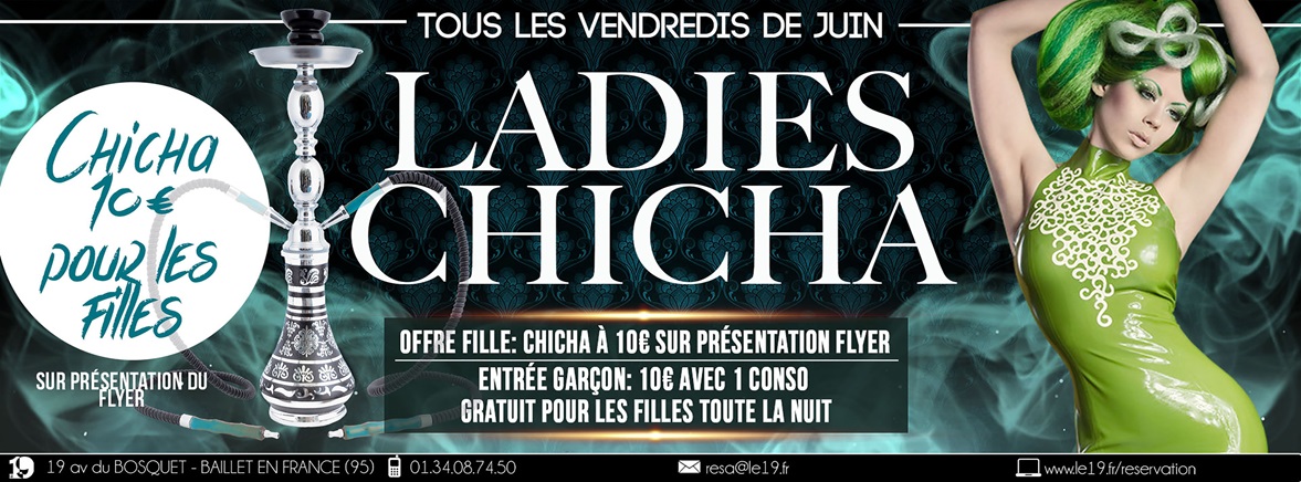 OFFRE: CHICHA 10€ pour les filles sur présentation flyer flyer
