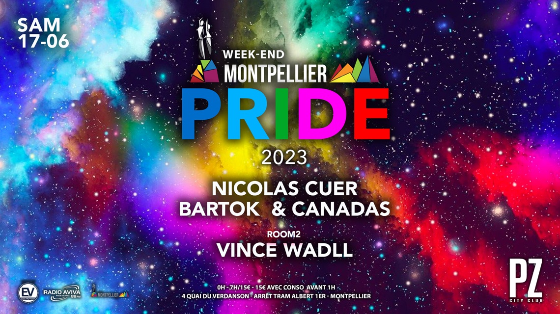 Week-end Montpellier PRIDE x PZ city club flyer
