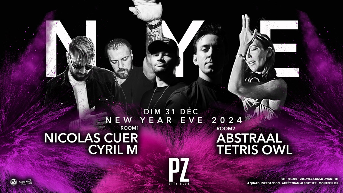 NYE 2024 x PZ city club flyer